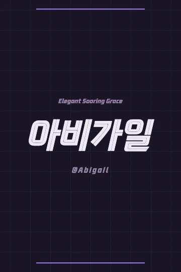 Hanja characters 雅飛佳逸 for Abigail in a contemporary design
